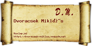 Dvoracsek Miklós névjegykártya