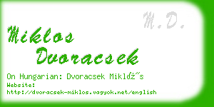 miklos dvoracsek business card